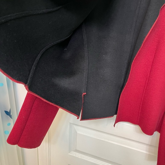 Covington Ladies Red Wool Blend Open Front Blazer with Side Slits Size 16 - Picture 7 of 12